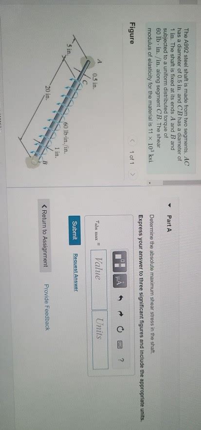 Solved The A992 Steel Shaft Is Made From Two Segments Ac