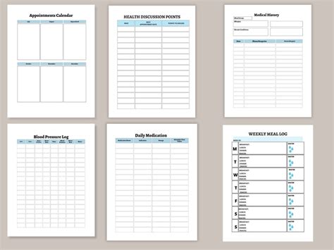 Caregiver Daily Log Medication Tracker Elder Care Checklist Home Health Planner Tracking Sheet