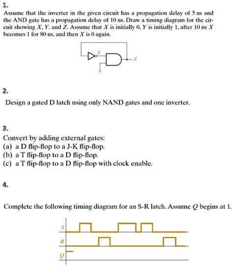 Assume That The Inverter In The Given Circuit Has A Propagation Delay