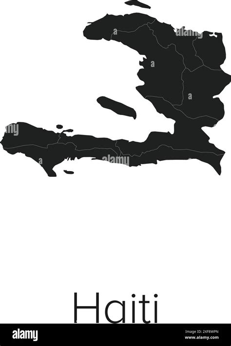 Haiti Map Vector Illustration Silhouette Outline Haiti Travel And