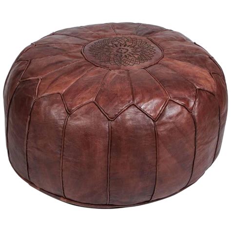 Home Living Floor Cushion Round Round Pouf Cover Handmade Ottoman