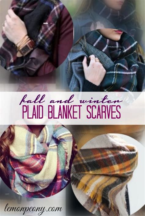 Plaid Blanket Scarves For Fall And Winter