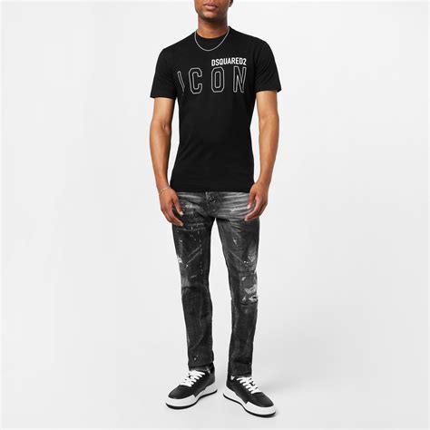 Dsquared2 Dsq Jeans Sn34 Men Black Flannels