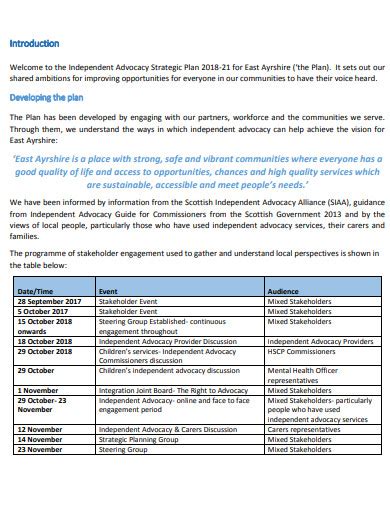 Free Advocacy Strategy Plan Samples In Pdf Ms Word Apple Pages