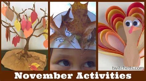 106 Easy November Crafts for Preschoolers to make - Twitchetts