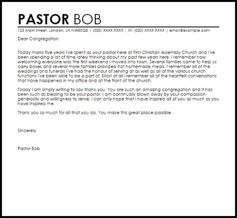 Pastor Resume Cover Letter ~ Certificate Letter