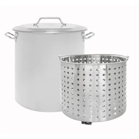 Concord 40 Qt Stainless Steel Stock Pot With Steamer Basket Boiler Pot