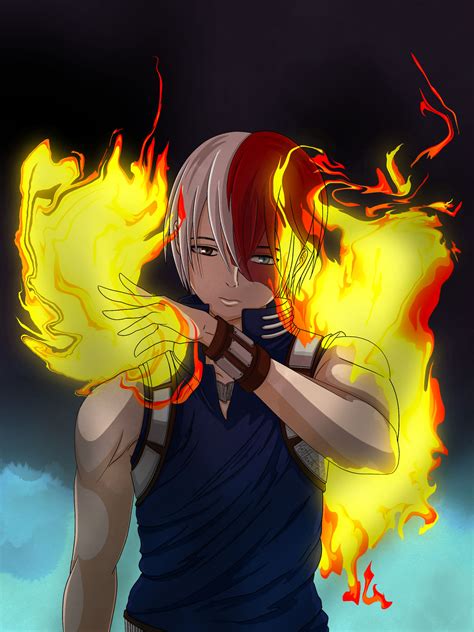 Todoroki Fire By Katsl Visuals On Deviantart