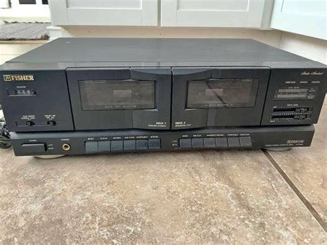 Fisher Black Studio Standard Dual Double Stereo Cassette Deck Cr W685