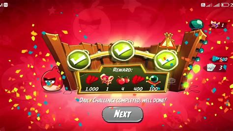 Angry Birds 2 Daily Challenge Today Reds Rumble Sgsupergames8469 Youtube