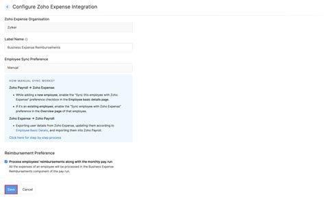 Integrate Zoho Expense With Zoho Payroll User Guide Zoho Expense