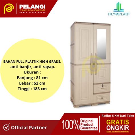 Jual Lemari Pakaian Olymplast Otc 2pl St2 Modern Lemari Plastik 2