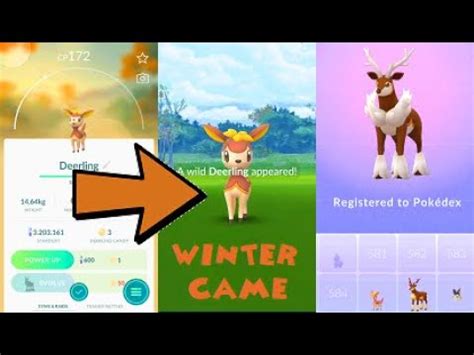 Pokemon Go Winter Deerling Sawsbuck Evolution YouTube