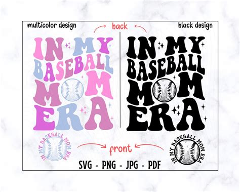 In My Baseball Mom Era Svg Png Baseball Mom Svg Baseball Mama Svg Baseball Mom Shirt Svg