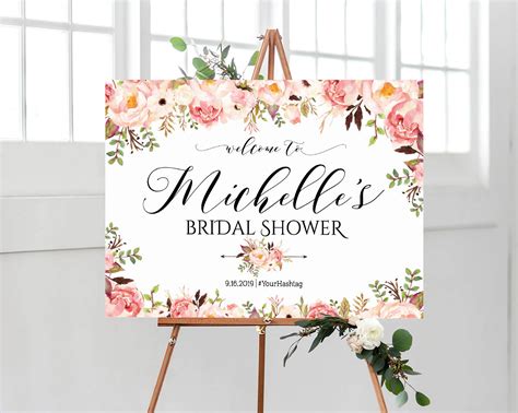 Bridal Shower Welcome Sign Bridal Shower Sign Bridal Shower Etsy