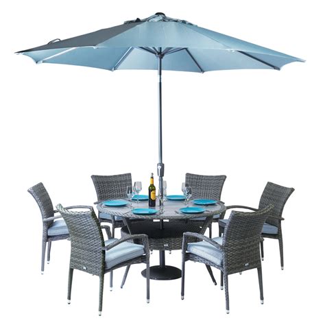 Supremo Athena 6 Seat Dining Set Tong Garden Centre