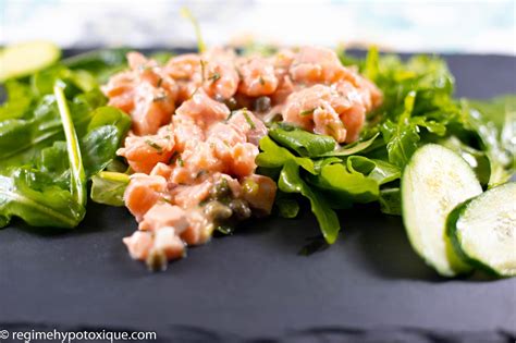 Tartare De Saumon Et Sa Roquette Sans Gluten Sans Produits Laitiers