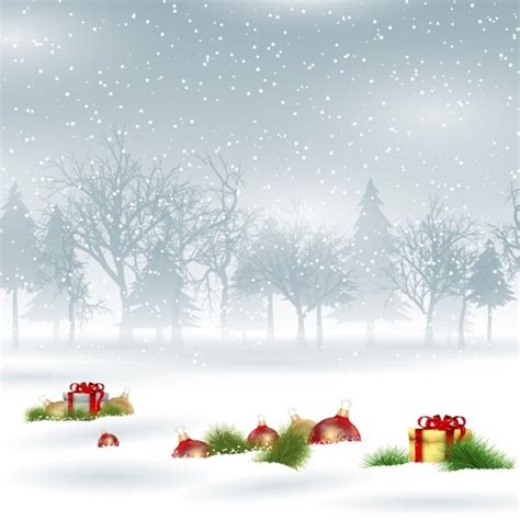 Snowy christmas background Vector | Free Download