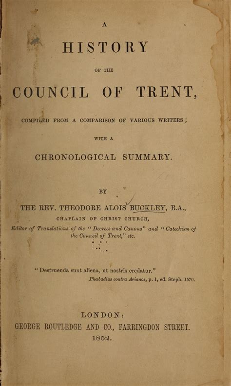 A History Of The Council Of Trent Library Of Congress