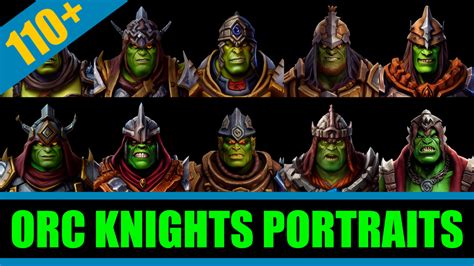 Orc Knight Rpg Character Portraits Icon Pack