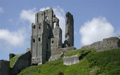 Corfe Castle Corfe Dorset Castle England Hd Wallpaper Peakpx