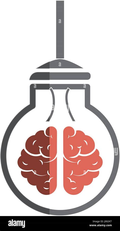 Bulb Light With Brain Stock Vector Image Art Alamy