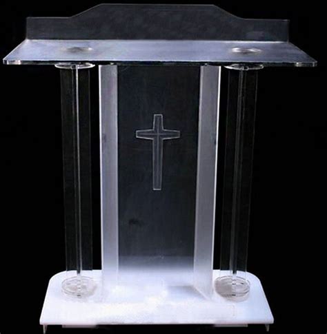 Intsupermai Speech Church Podium Acrylic Lectern Plexiglass Conference Pulpit Event Clear Church