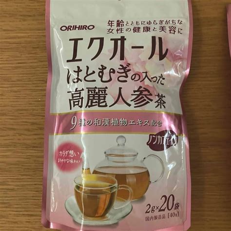 Orihiro オリヒロ エクオール はとむぎの入った高麗人参茶 20袋×2パックの通販 By Aks Shop｜オリヒロならラクマ