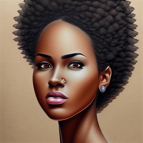 Sketch Of A Sophisticated Beautiful Afro Latina Panamanian Woman