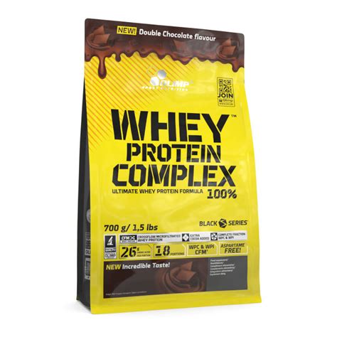 Olimp Whey Protein Complex Double Chocolate 700g ไอโซเลตและเวย์โปรตีนคอนเซนเทรต Th