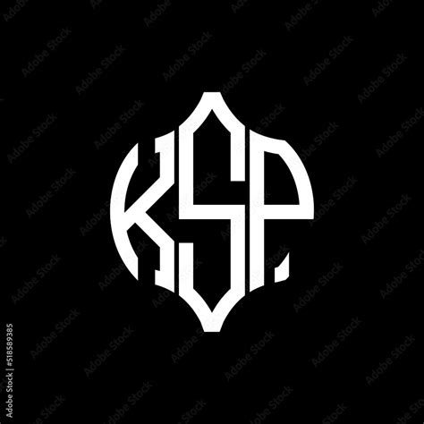 Ksp Letter Logo Ksp Best Black Background Vector Image Ksp Monogram