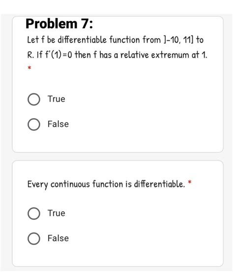 Solved Problem 7 Let F Be Differentiable Function From