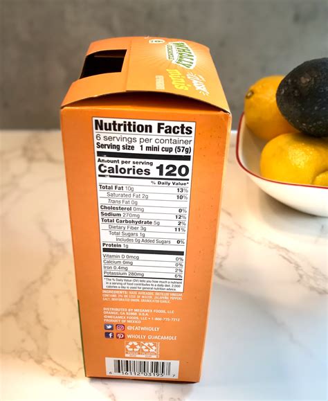 Wholly Guacamole Nutrition Facts Besto Blog
