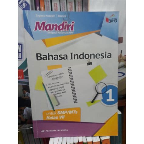 Jual BUKU MANDIRI BAHASA INDONESIA KELAS 7 SMP Indonesia Shopee Indonesia