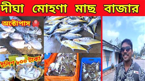 দঘ মহণ মছ বজর 2023 digha mohona Fish market digha Beach