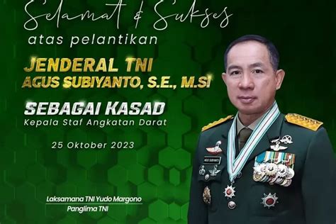 Agus Subiyanto Jabat Ksad Baru Segini Besaran Tukin Yang Diterima Tni