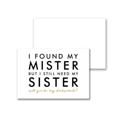 Wedding Card Gold Glitter Black White I Found My Mister But Still