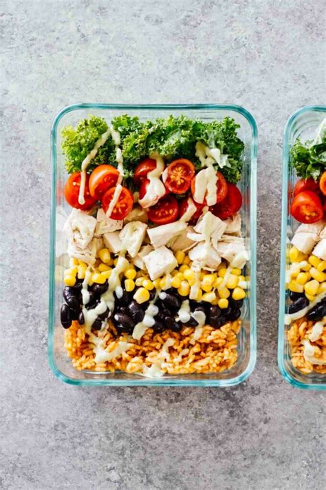 Meal Prep Southwest Chicken Burrito Bowls Jar Of Lemons