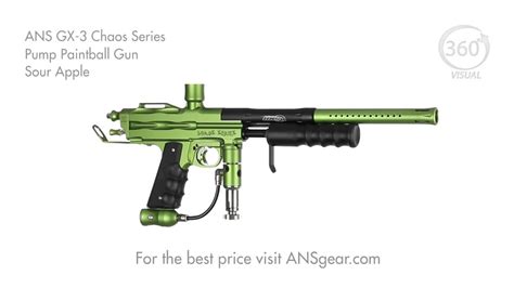 Ans Gx 3 Chaos Series Pump Paintball Gun Sour Apple Visual 360