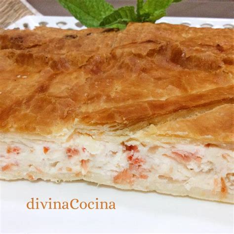 Receta de hojaldre de salmón y queso Divina Cocina