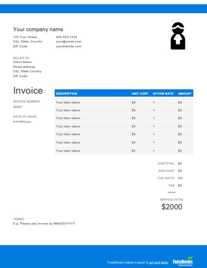 Attorney Invoice Template Free Custom Templates Freshbooks