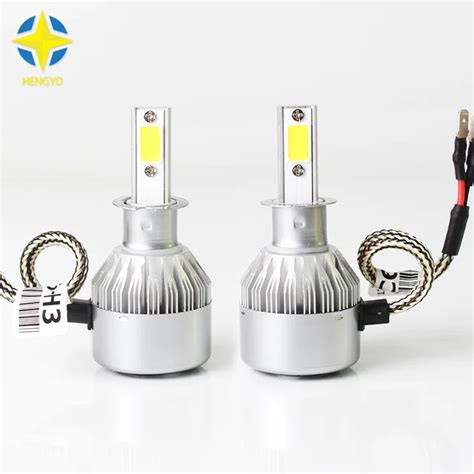 Pcs H Cob Led Car Headlight Bulb Kit W Lm Auto Front Light H