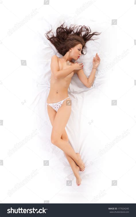Full Length Portrait Nude Flirting Woman Lying Stock Photo 177024245 Shutterstock