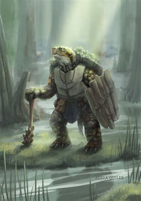 Artstation Tortle Druid Adela Quiles Dungeons And Dragons Characters