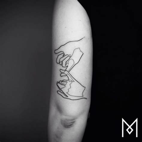 Minimalistic One Line Tattoos By Mo Gangi Colossal