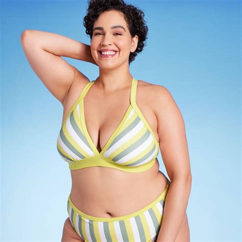 Kona Sol Women S Plus Size Triangle Bikini Top Kona Sol Walmart