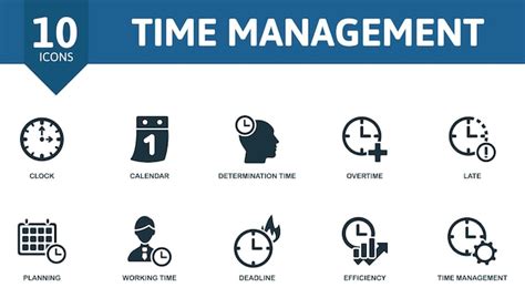 Premium Vector Time Management Icon Set Contains Editable Icons Time