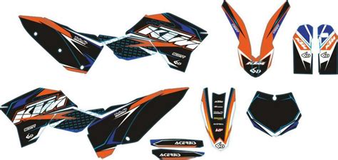 Ktm Sxf 125 Sxf 525 2007 2010 Black Decals Set Mxgone Best Moto Decals