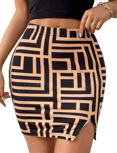 Split Hem Bodycon Skirt Above The Knee Styles Skirt Translife Limited