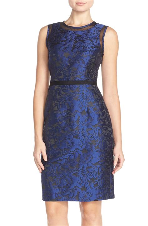 Maggy London Satin Jacquard Sheath Dress Nordstrom